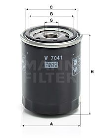 Фильтр масляный MANN-FILTER W7041