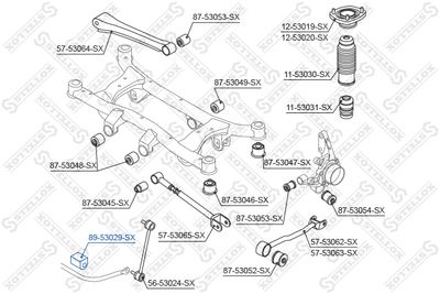 Втулка стабилизатора заднего STELLOX 8953029SX