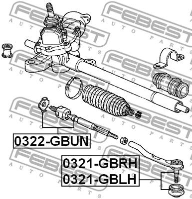 Тяга рулевая FEBEST 0322GBUN