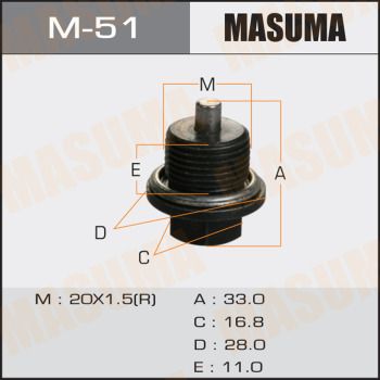 Болт маслосливной Masuma M51