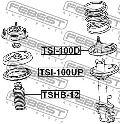 Проставка пружины нижняя FEBEST TSI100D