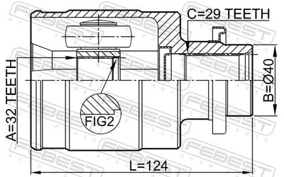 ШРУС внутренний задний FEBEST 0311YF4R