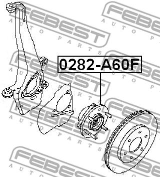 Ступица передняя FEBEST 0282A60F