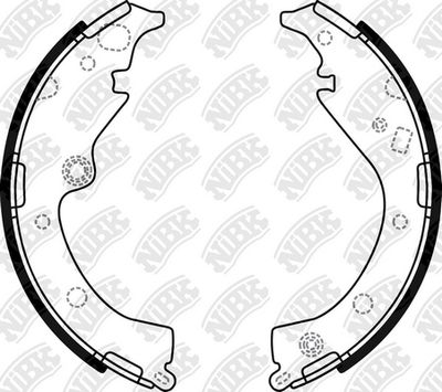 Колодки тормозные барабанные NIBK FN2371