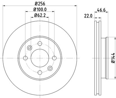 Диск тормозной передний Nisshinbo ND6004K