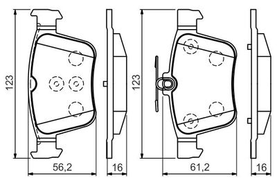 Колодки тормозные задние BOSCH 0986494658