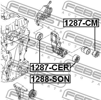 Ролик натяжной приводного ремня Hyundai/Kia 252812G000
