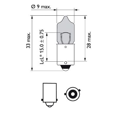 Комплект ламп накаливания PHILIPS 12036WVUB2