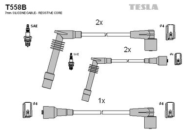 Провода зажигания TESLA T558B