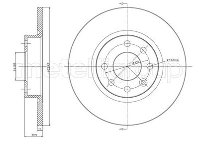 Диск тормозной METELLI 230260