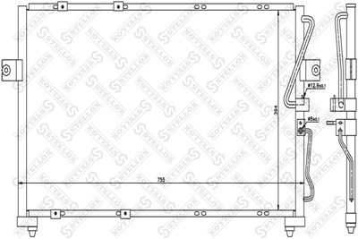 Радиатор кондиционера STELLOX 1045112SX
