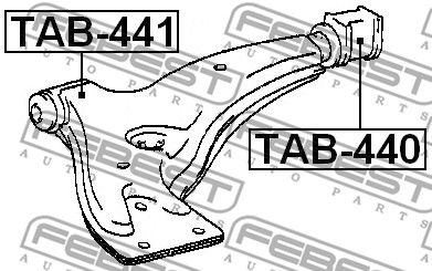 Сайлентблок рычага переднего FEBEST TAB441