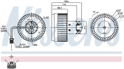 Вентилятор отопителя NISSENS 87036