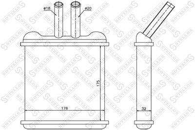 Радиатор отопителя STELLOX 1035074SX