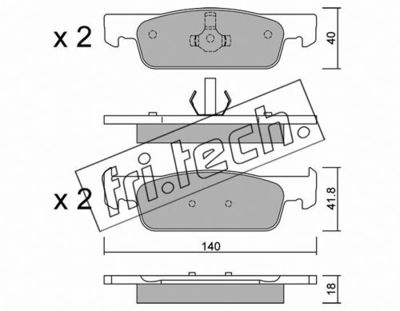 Комплект колодок для дискового тормоза TRUSTING 9913