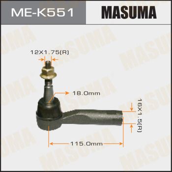 Наконечник рулевой тяги Masuma MEK551