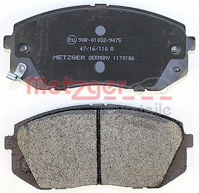 Колодки дискового тормоза с накладками в сборе Metzger 1170186