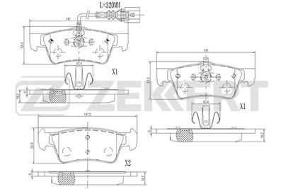 Колодки тормозные задние Zekkert BS2450
