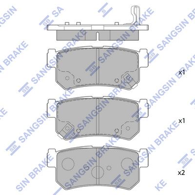 Колодки тормозные задние SANGSIN SP1151