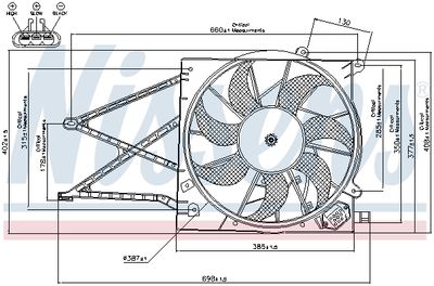 Вентилятор радиатора NISSENS 85176