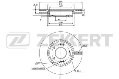 Диск тормозной передний вентилируемый BLITZ BS0444