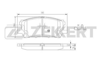 Колодки тормозные дисковые передние Zekkert BS1994