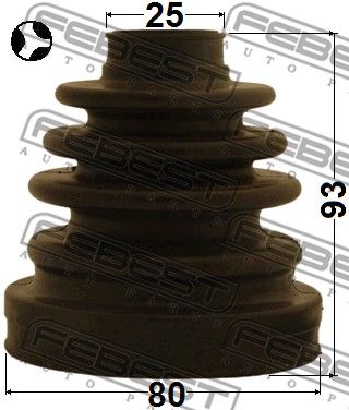 Пыльник ШРУС внутреннего комплект FEBEST 0115AZT251TRH