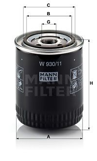 Фильтр масляный MANN-FILTER W93011