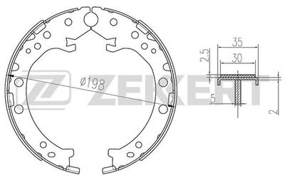 Колодки тормозные барабанные задние Zekkert BK4140