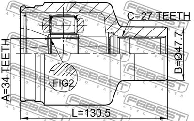 ШРУС внутренний FEBEST 1411REXIIPT