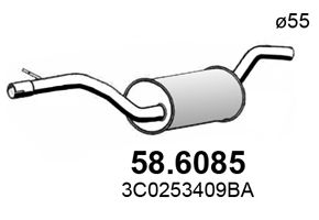 Глушитель средняя часть ASSO 586085