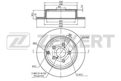 Диск тормозной задний Zekkert BS5473