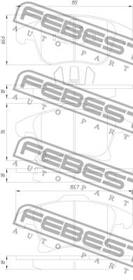 Колодки тормозные передние FEBEST 2101MONVF