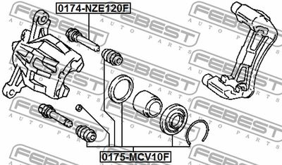 Ремкомплект суппорта тормозного FEBEST 0175MCV10F