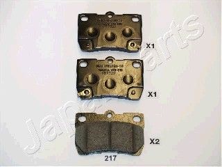 Колодки тормозные дисковые задние JAPANPARTS PP217AF