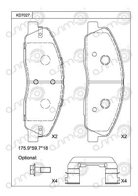 Колодки тормозные дисковые ZOMMER A21R233501171
