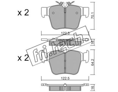 Комплект колодок для дискового тормоза TRUSTING 11350