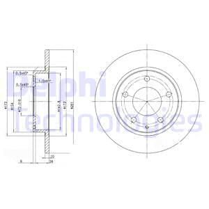 Диск тормозной DELPHI BG2806