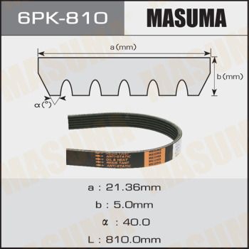 Ремень ручейковый Masuma 6PK810