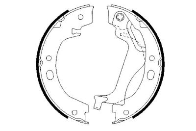 Колодки тормозные барабанные BOSCH 0986487713