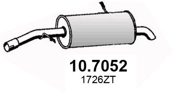 Глушитель задняя часть ASSO 107052