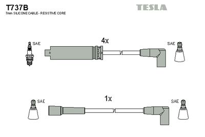 Провода зажигания TESLA T737B