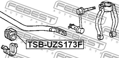 Втулка стабилизатора переднего FEBEST TSBUZS173F