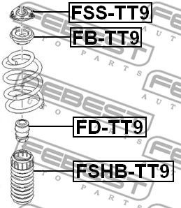 Опора амортизатора переднего FEBEST FSSTT9
