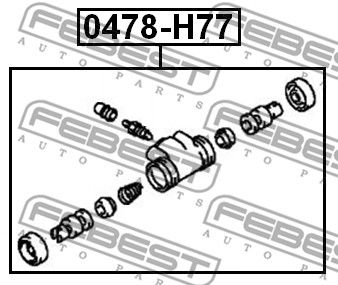Цилиндр тормозной задний FEBEST 0478H77