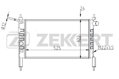 Радиатор охлаждения двигателя Zekkert MK1035