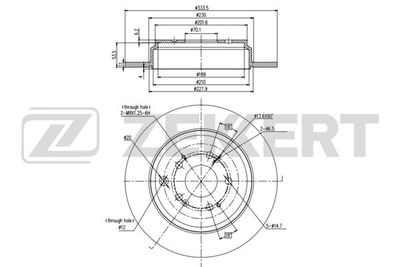 Диск тормозной задний Zekkert BS5950