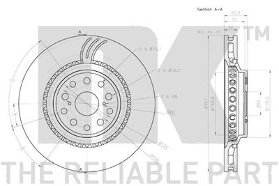 Диск тормозной NK 2045147