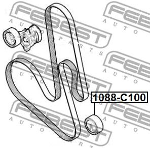 Ролик обводной комплект FEBEST 1088C100