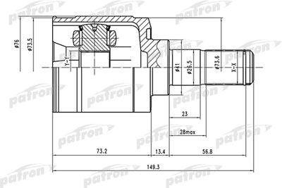 ШРУС внутренний PATRON PCV1517